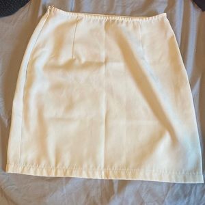 Cream colored mini skirt